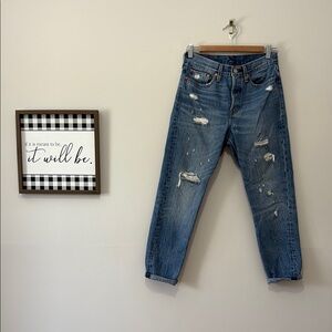 Levi’s Distressed Blue Jeans - 27